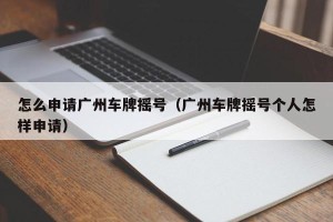 怎么申请广州车牌摇号（广州车牌摇号个人怎样申请）