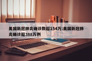 美国新冠肺炎确诊数超154万:美国新冠肺炎确诊超388万例